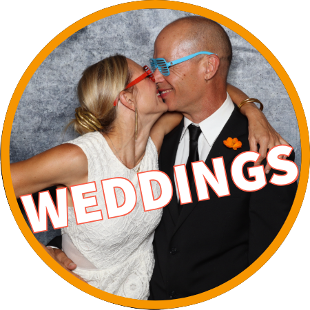 Wedding photo booth rental for a wedding celebration in the San Francisco Bay Area